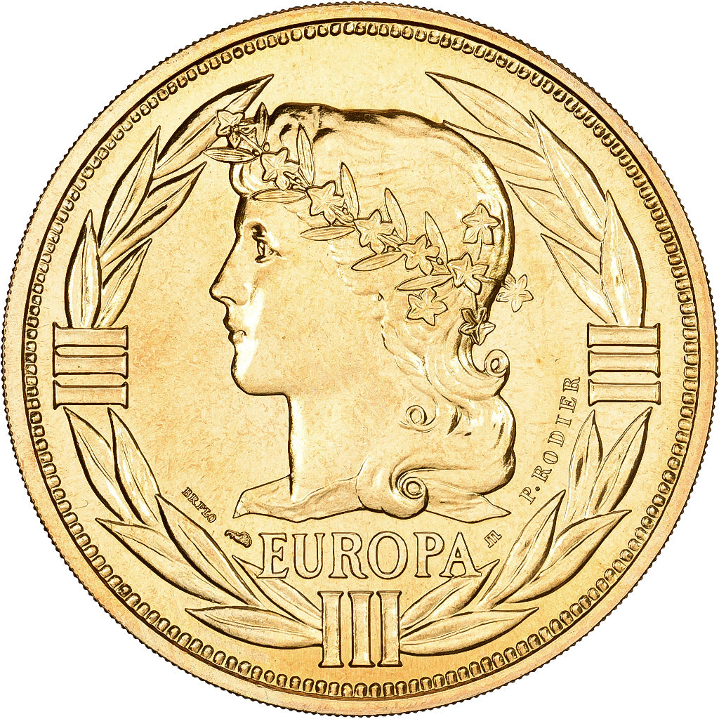 Francia, medalla, Ecu Europa, Marianne, 1985, Bronce, Rodier, FDC