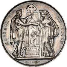 France, Medal, Religion, Mariage Chrétien, Silver, Pingret, AU(50-53)