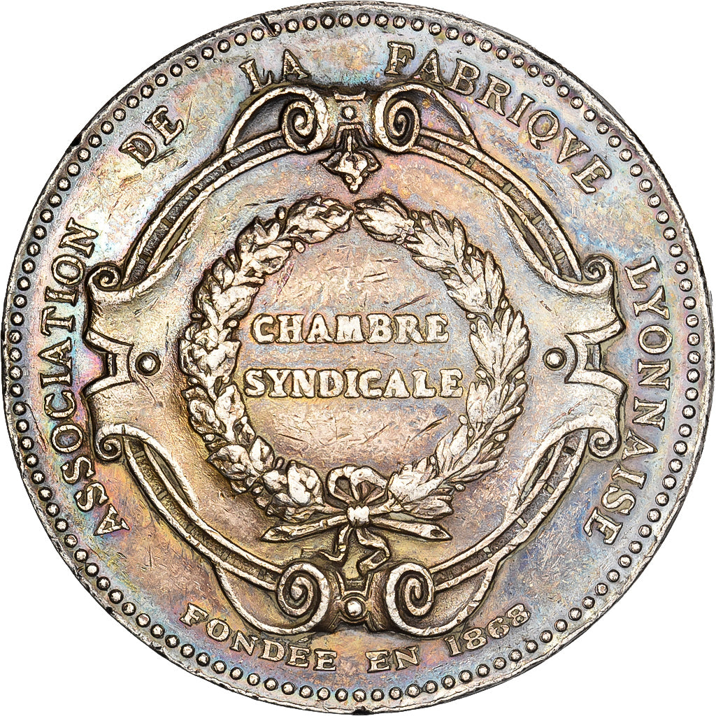 Frankreich, betaalpenning, Lyon, Fabrique Lyonnaise, Chambre Syndicale, 1868