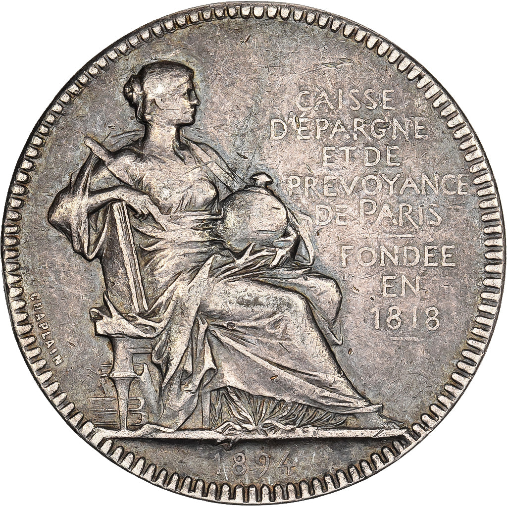 Frankrijk, Token, Caisse d'épargne et de prévoyance de Paris, 1894, Zilver
