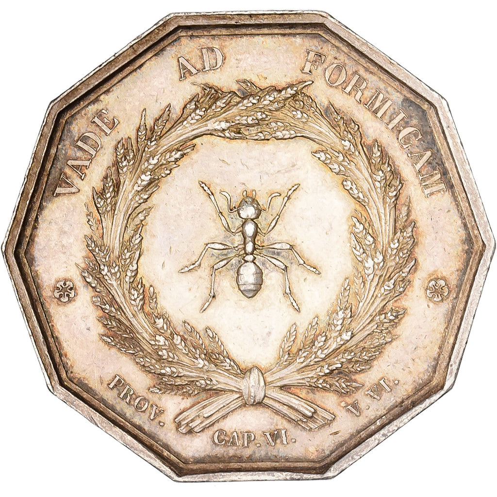 Francia, ficha, Caisse d'Epargne et de Prévoyance de Lyon, 1822, Argento