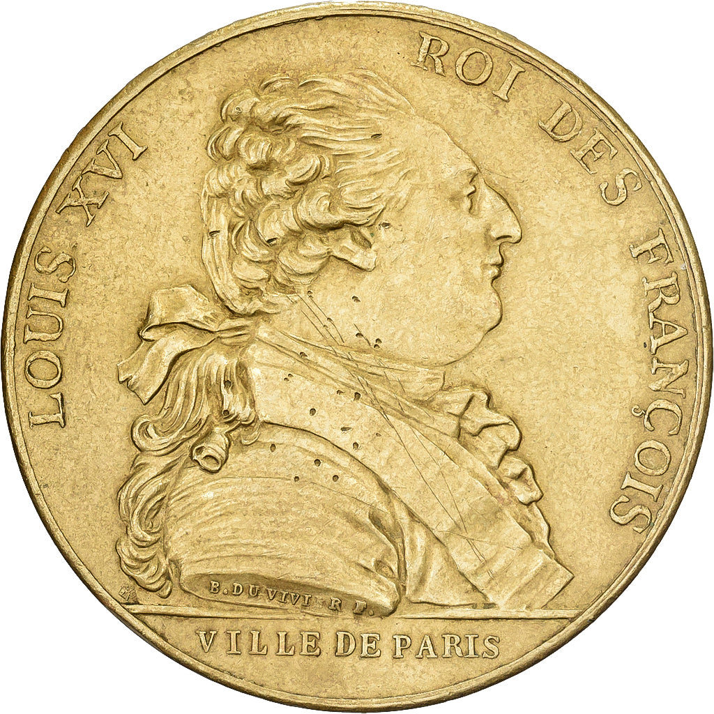 France, Medal, Louis XVI, Etablissement de la Mairie de Paris, Copper-nickel