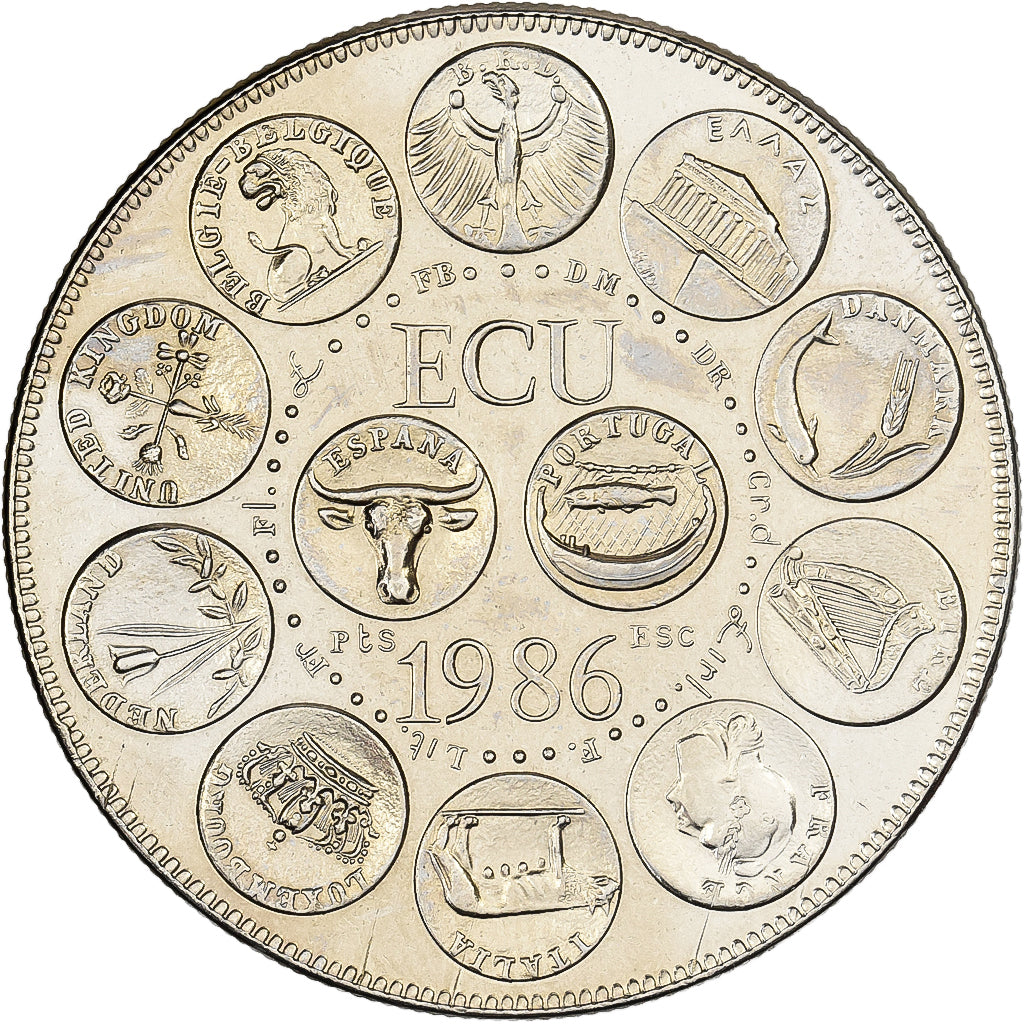 Francia, medaglia, Ecu Europa, Marianne, 1986, Rame-nichel, SPL