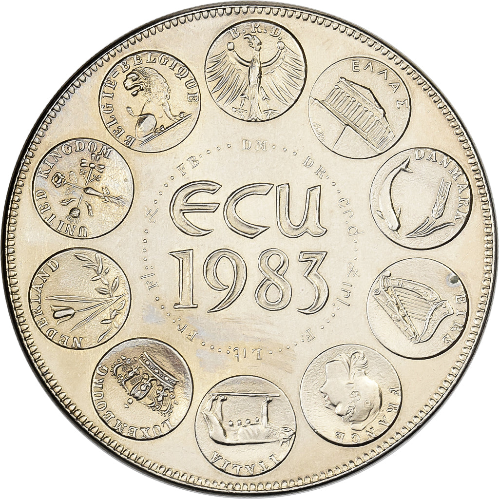 Frankrijk, Medaille, Ecu Europa, Europe Assise, 1983, Cupro-nikkel, UNC-