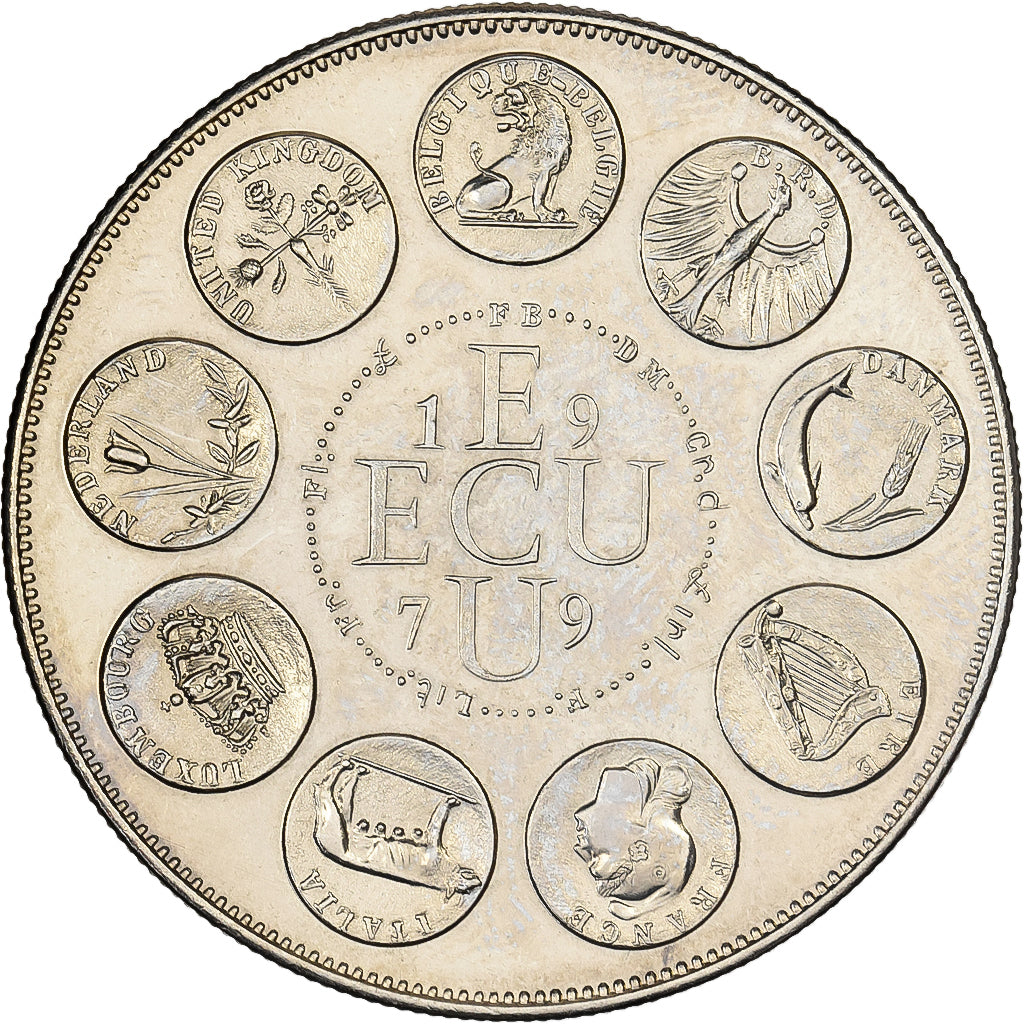 France, Medal, Ecu Europa, 1979, Copper-nickel, Rodier, MS(63)
