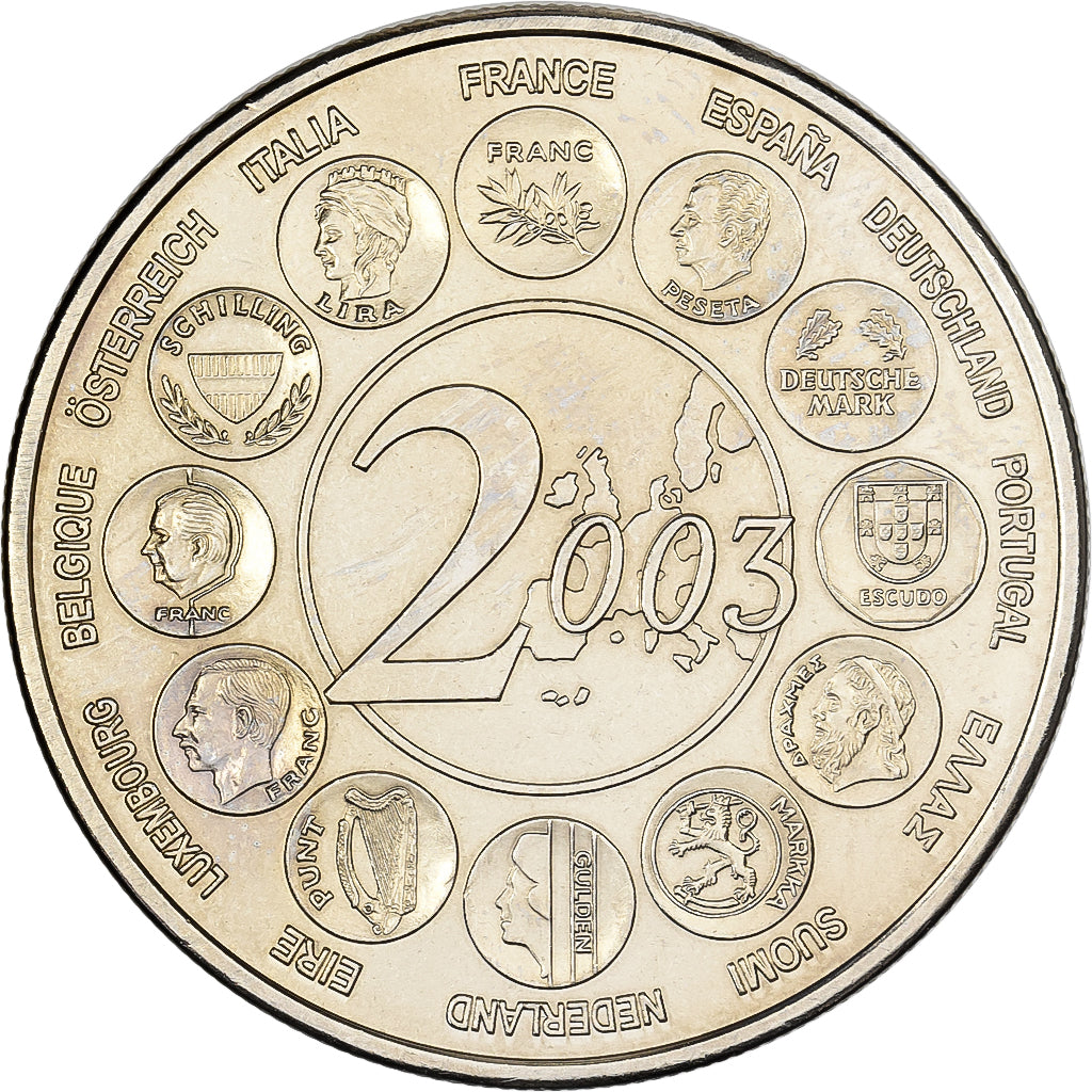 France, Médaille, L'Europe des 15, essai, 2003, Cupro-nickel, SPL