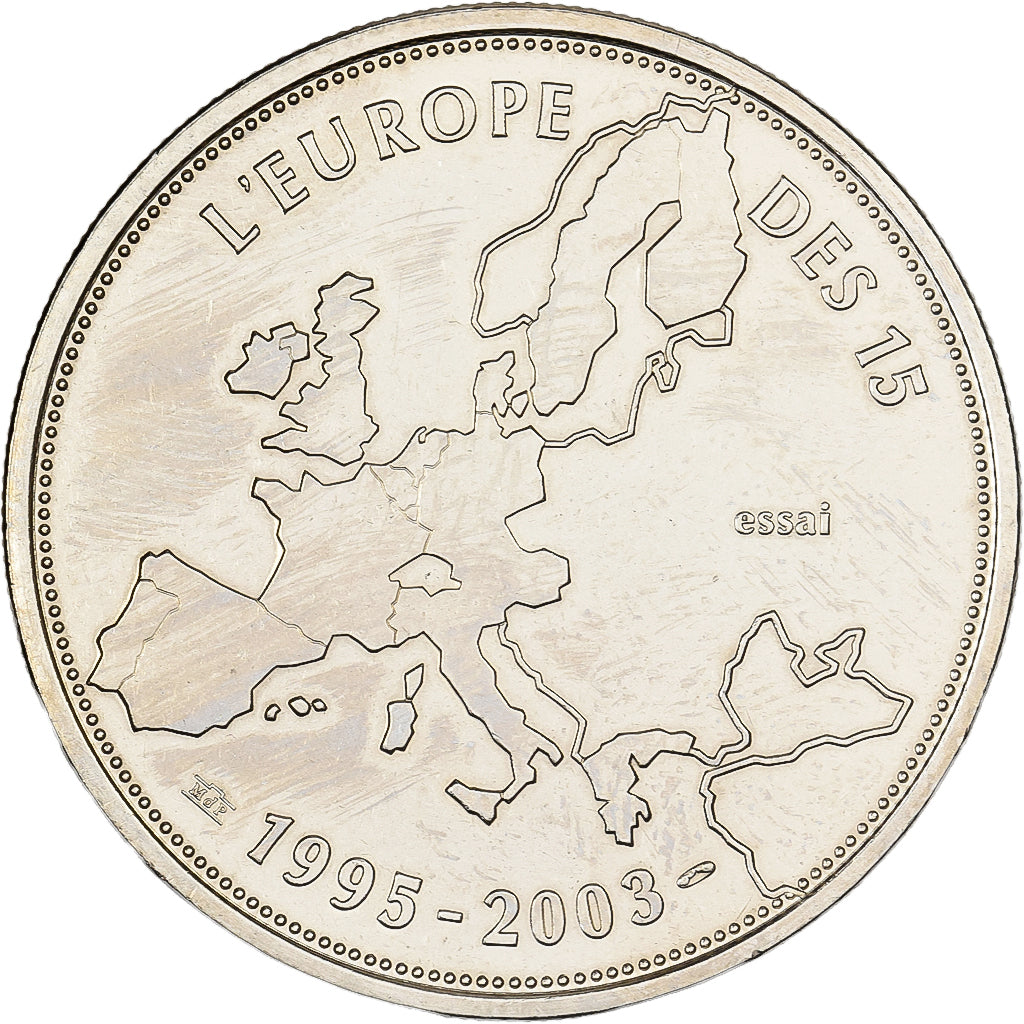 France, Médaille, L'Europe des 15, essai, 2003, Cupro-nickel, SPL