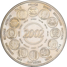 França, medalha, Naissance de l'Euro Fiduciaire, 2002, Cobre-níquel, AU(55-58)