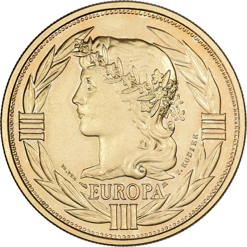 France, Medal, Ecu Europa, Marianne, 1991, venetian bronze, MS(63)