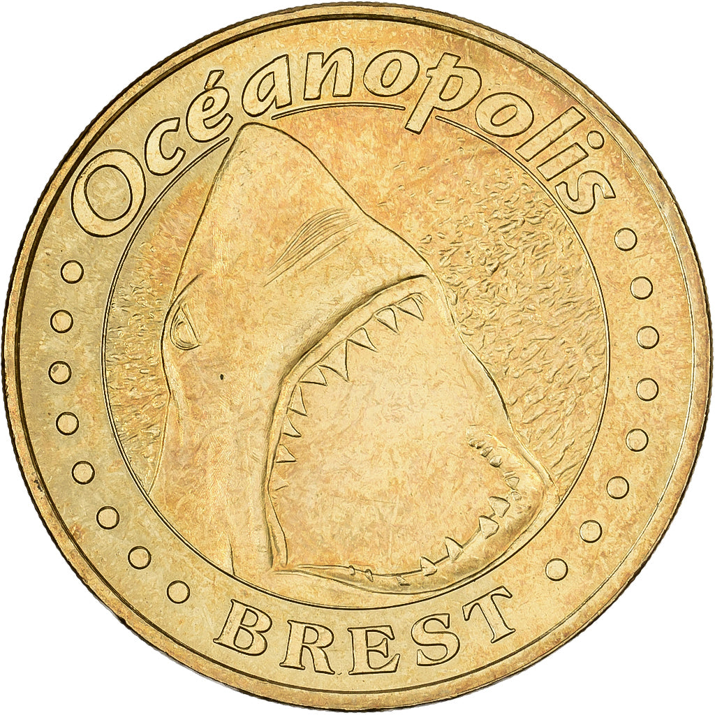 Frankreich, betaalpenning, Brest - Océanopolis n°3 - Requin Blanc, 2007