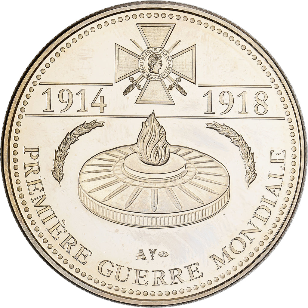 Francia, medaglia, Première Guerre Mondiale, La France Mobilisée, Rame-nichel