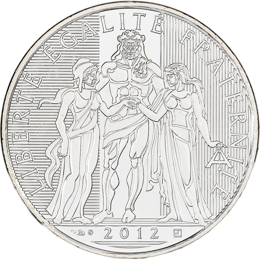 France, 10 Euro, Hercule, BU, 2012, MDP, Silver, MS(65-70)