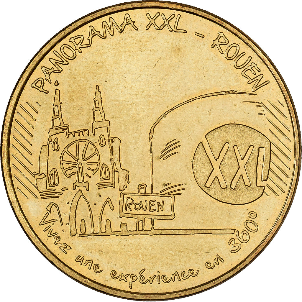Frankreich, betaalpenning, 76/ Panorama XXL - Rouen, 2015, Copper-nickel