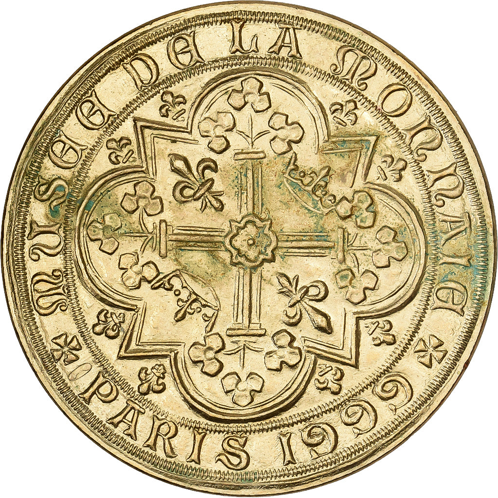 Francia, medaglia, Reproduction du Franc à Pied, Charles V, Rame, BB+