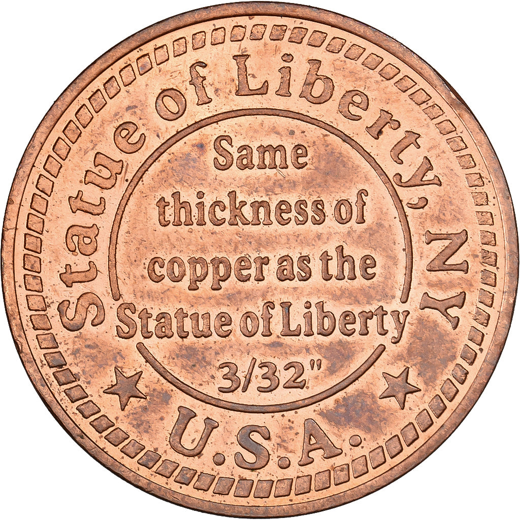 United States, Token, Statue of Liberty, Copper, AU(55-58)