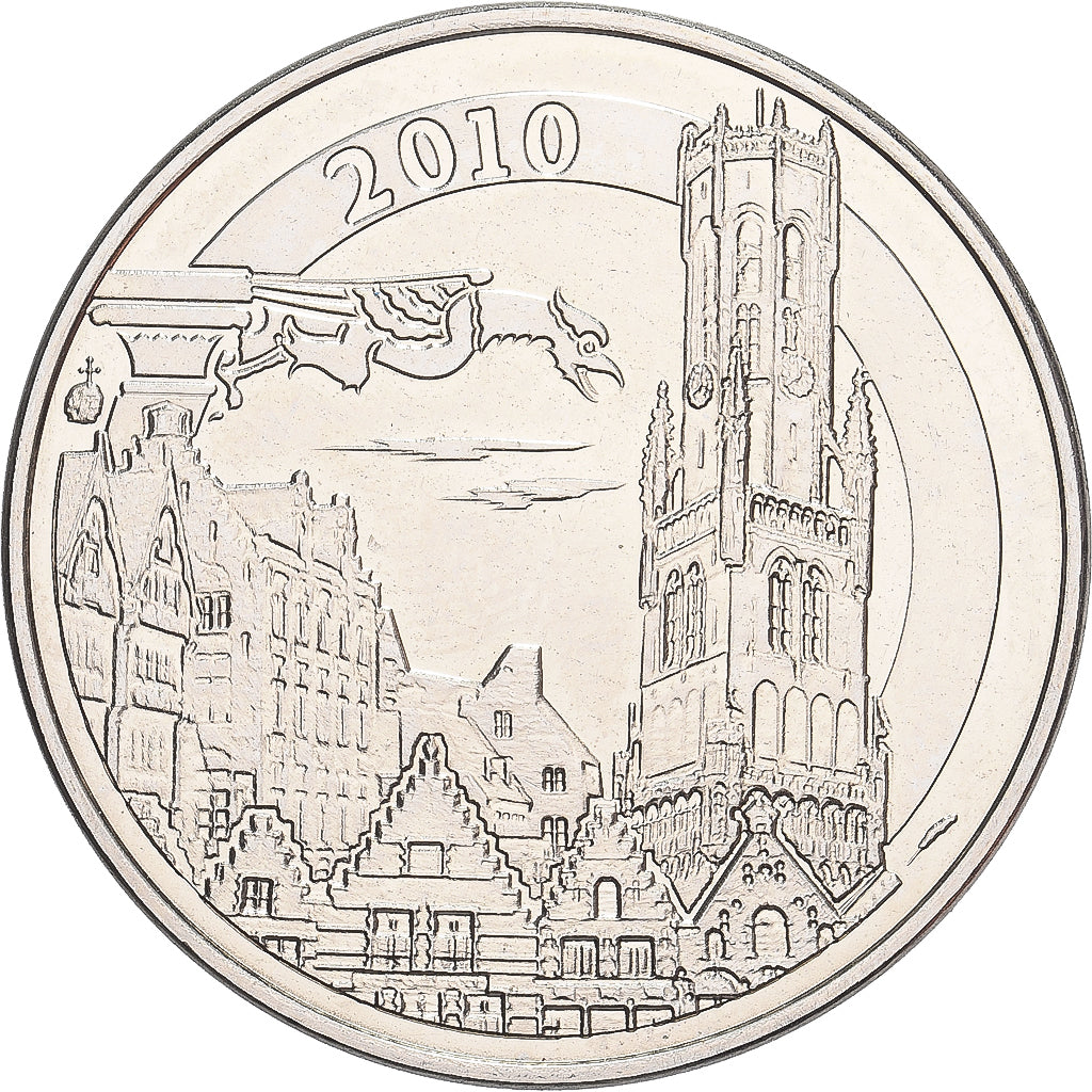 België, Token, Patrimoine Mondial, Arts & Culture, 2010, UNC-, Copper-nickel