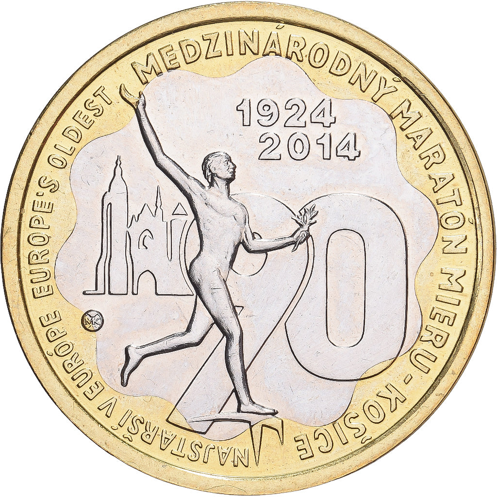 Eslovaquia, zeton, Marathon Kosice, 2014, Bimetálico, EBC