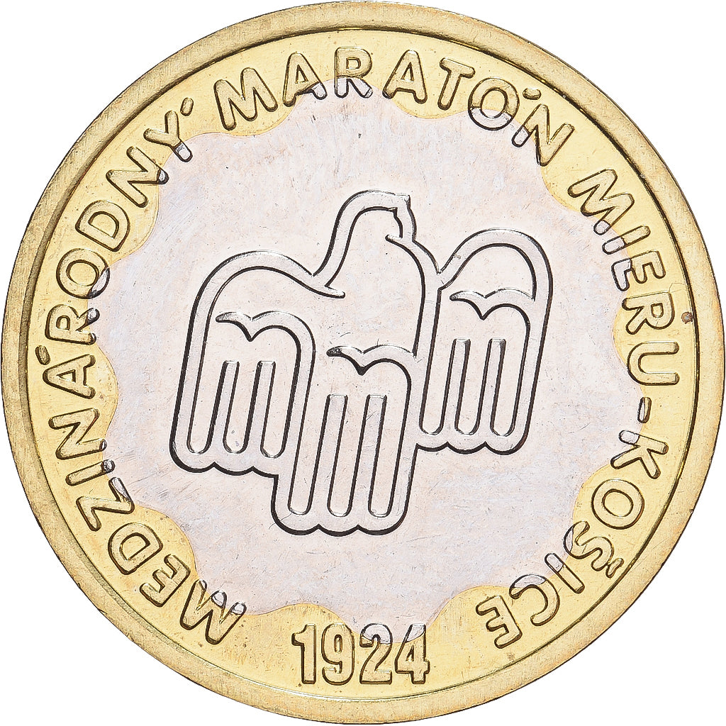 Eslovaquia, zeton, Marathon Kosice, 2014, Bimetálico, EBC