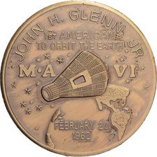 United States, Token, Project Mercury, 1962, Bronze, MS(63)