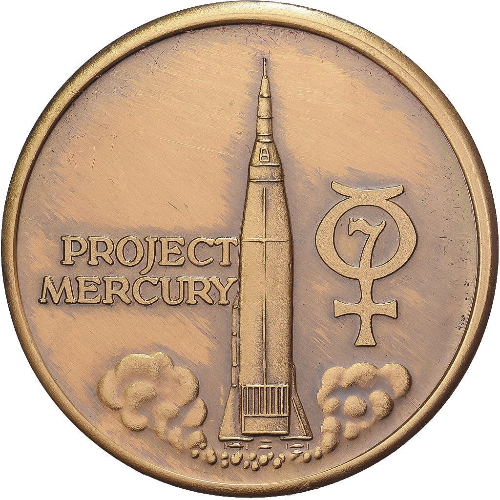 Verenigde Staten, Token, Project Mercury, 1962, Bronzen, UNC-