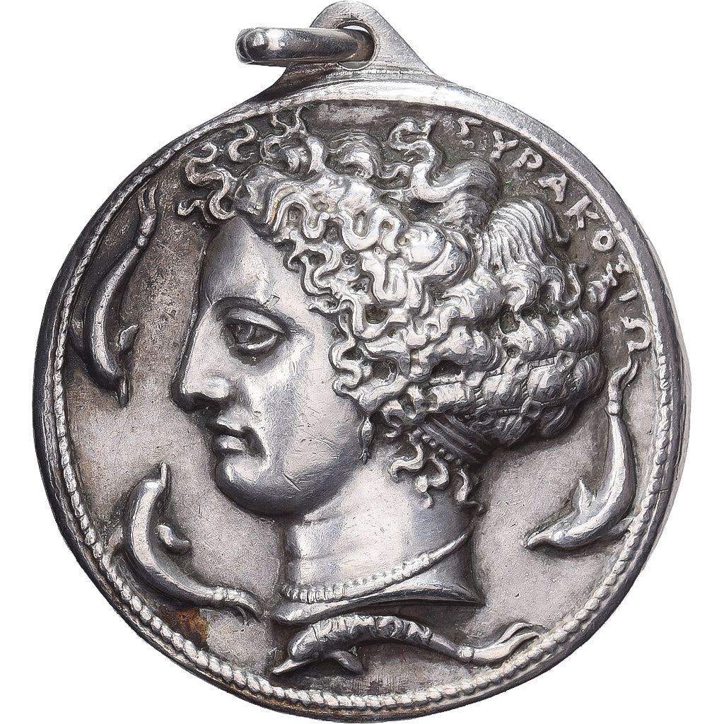 Francja, medal, Reproduction Monnaie de Syracuse, Sicile, Srebro, AU(55-58)