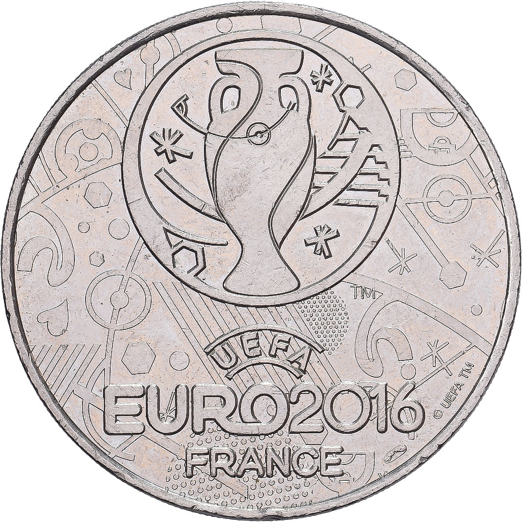 Francia, Gettone, Football, Euro, 2016, Rame-nichel, SPL-