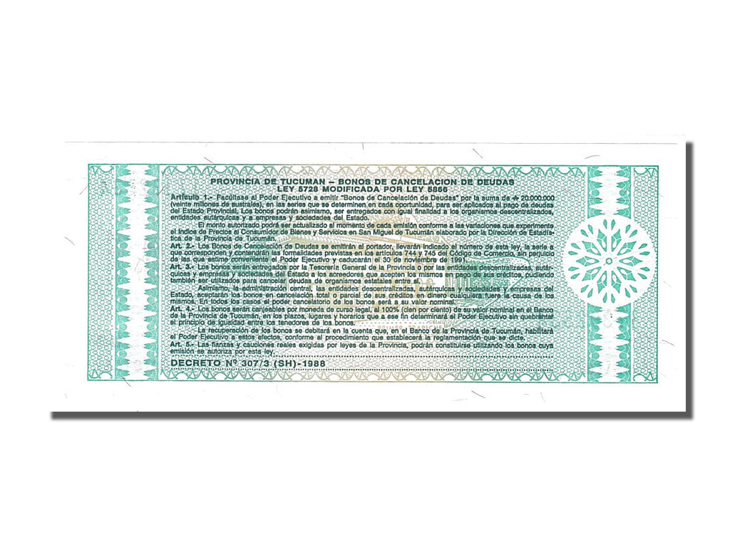Banknote, Argentina, 1 Austral, 1991, UNC(65-70)