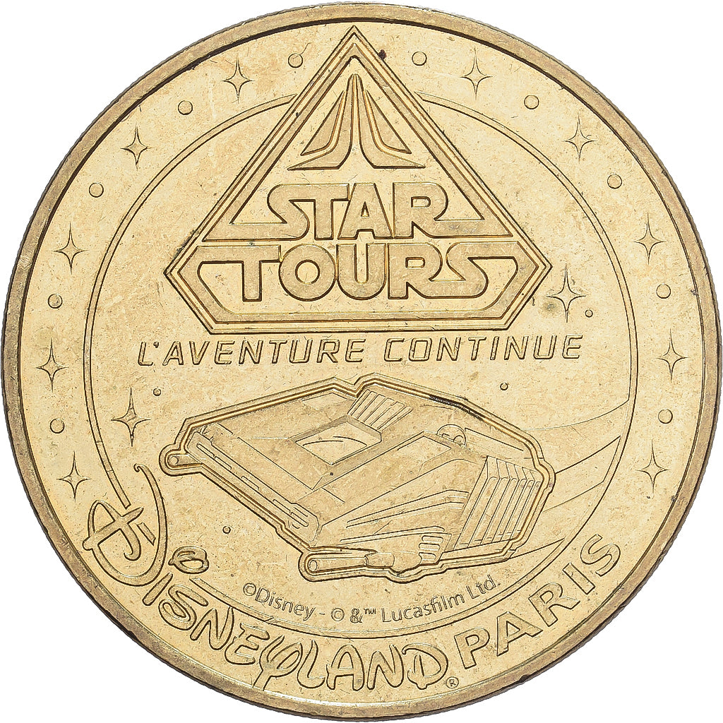 Francia, ficha, 77/ Disneyland - Star Tours, 2017, Rame-nichel-alluminio, MDP