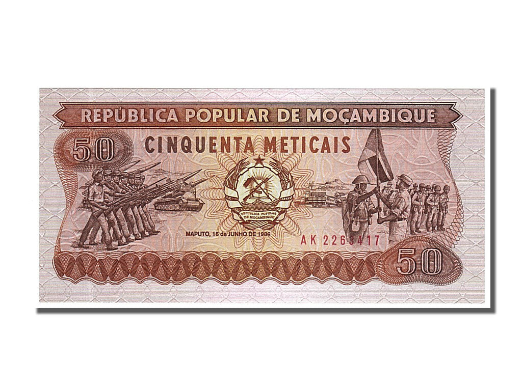 Banknote, Mozambique, 50 Meticais, 1986, 1986-06-16, UNC(65-70)