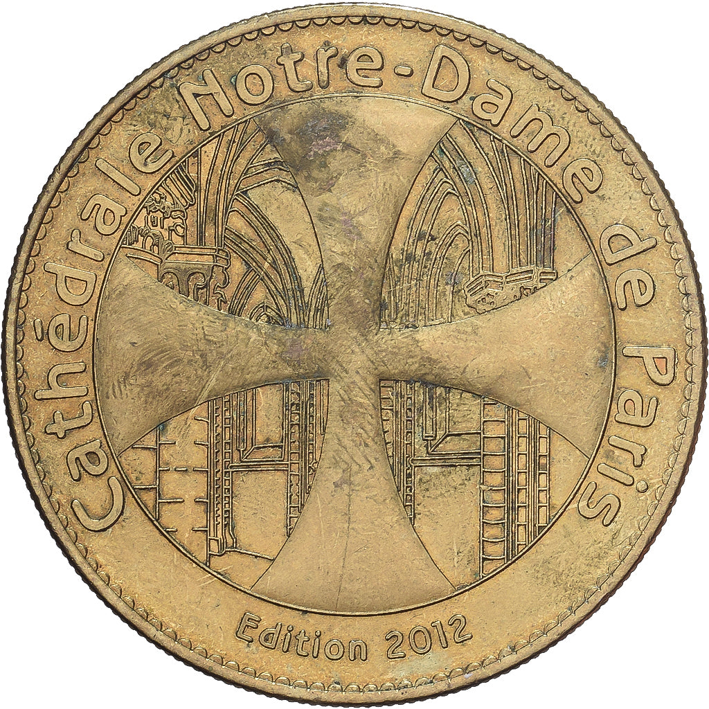 France, Jeton, Notre Dame de Paris., 2012, Cupro-nickel Aluminium, TTB, Arthus