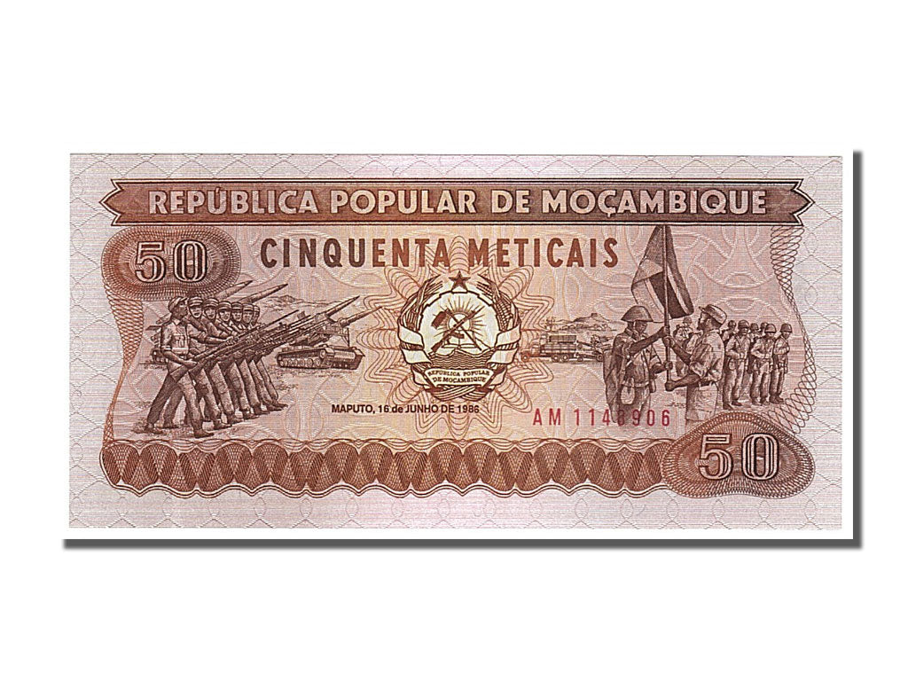 Banknote, Mozambique, 50 Meticais, 1986, 1986-06-16, UNC(65-70)