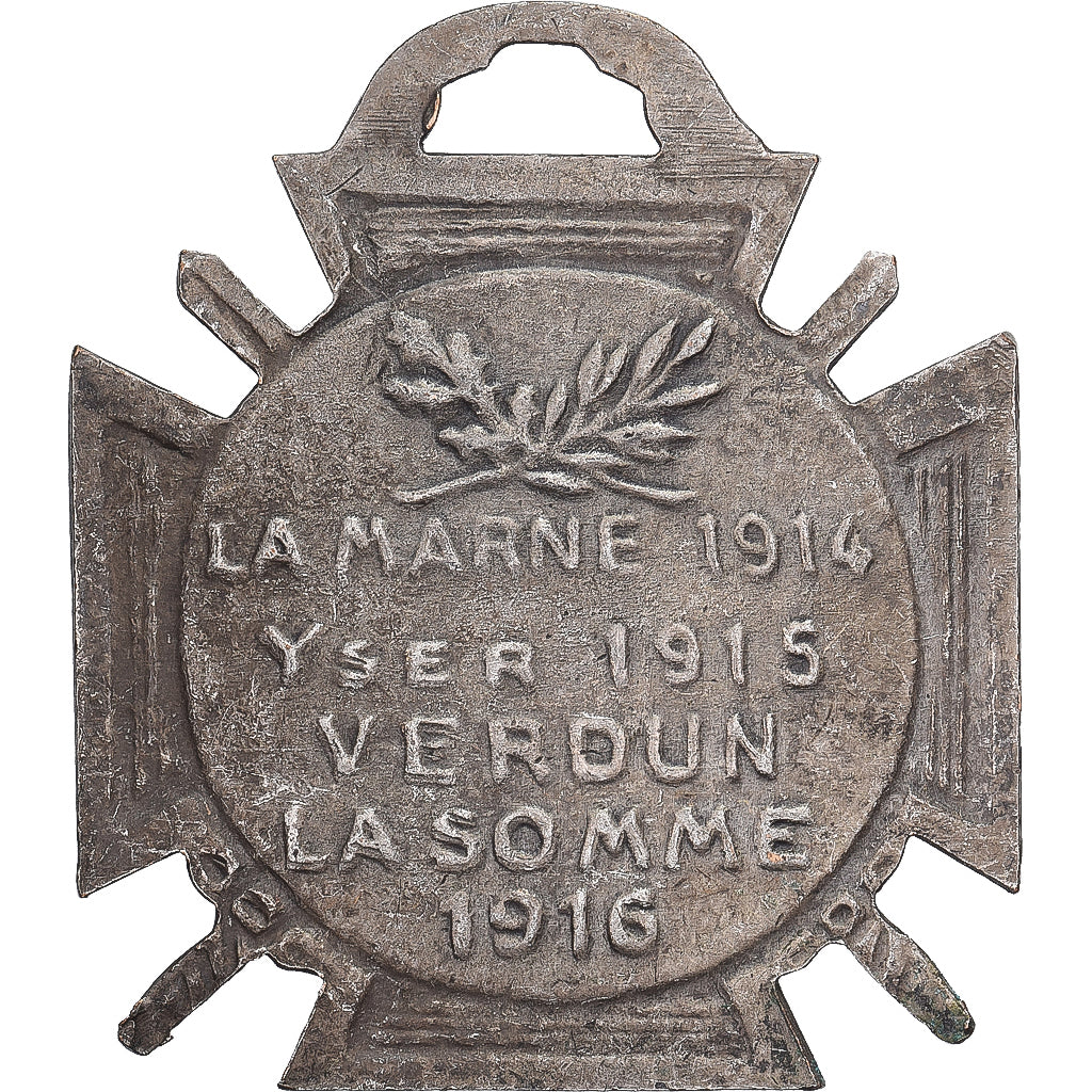 France, Journée du poilu, WAR, Medal, 1915, Excellent Quality, Bargas, Silvered