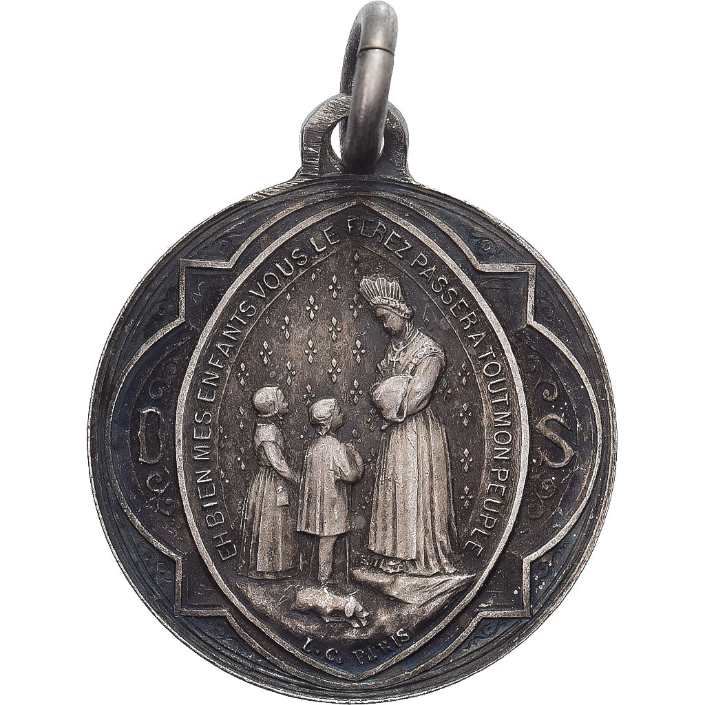 Frankrijk, Medaille, Notre Dame de la Salette, 1879, Silvered bronze, Poncet
