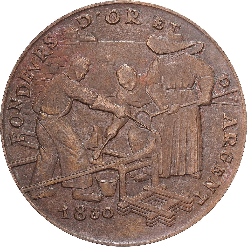 Francia, zeton, Souvenir d'une visite à la Monnaie, Paris, Bronce, MBC
