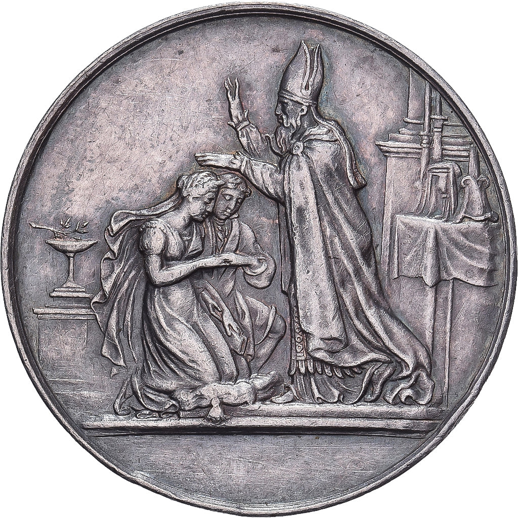 Francia, medaglia, Noces, Mariage, Religion, 1899, Argento, BB+