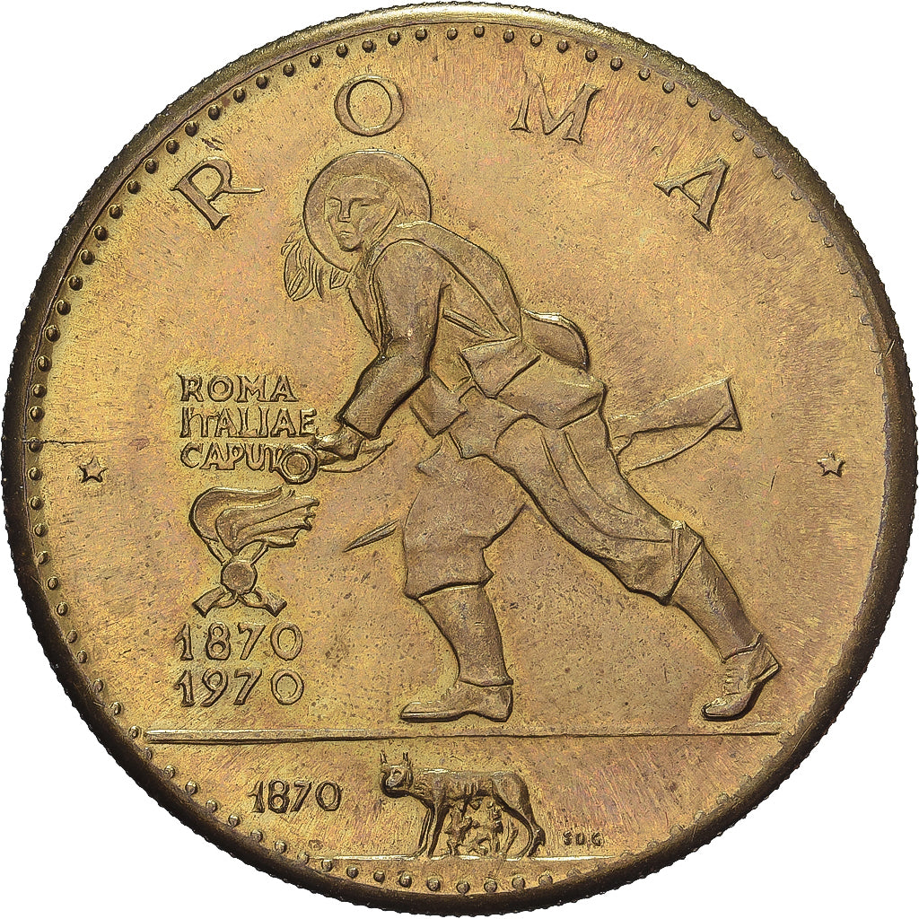 Italia, ficha, Roma Italiae Caputo, 1970, Rame-nichel-alluminio, SPL-