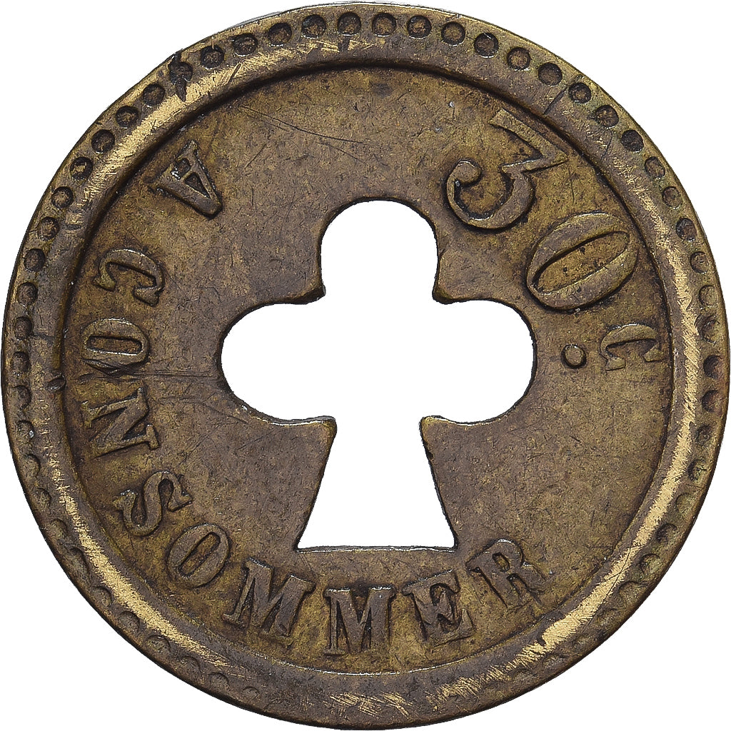 Frankrijk, 30 Centimes, Bussoz Paris, Tin, ZF+