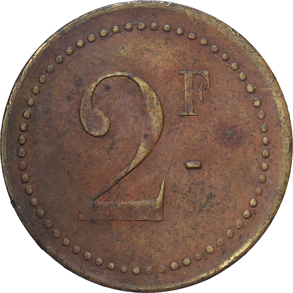 Francja, 2 Francs, Mosiądz, EF(40-45)