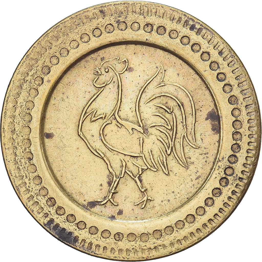Francja, 20 Centimes, Mosiądz, Coq, AU(50-53)