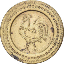 France, 20 Centimes, Brass, Coq, AU(50-53)
