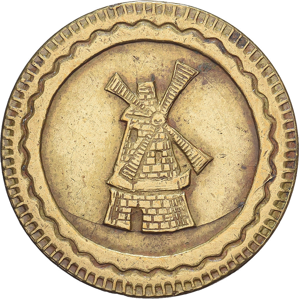 Francja, 20 Centimes, Mosiądz, Moulin, AU(50-53)