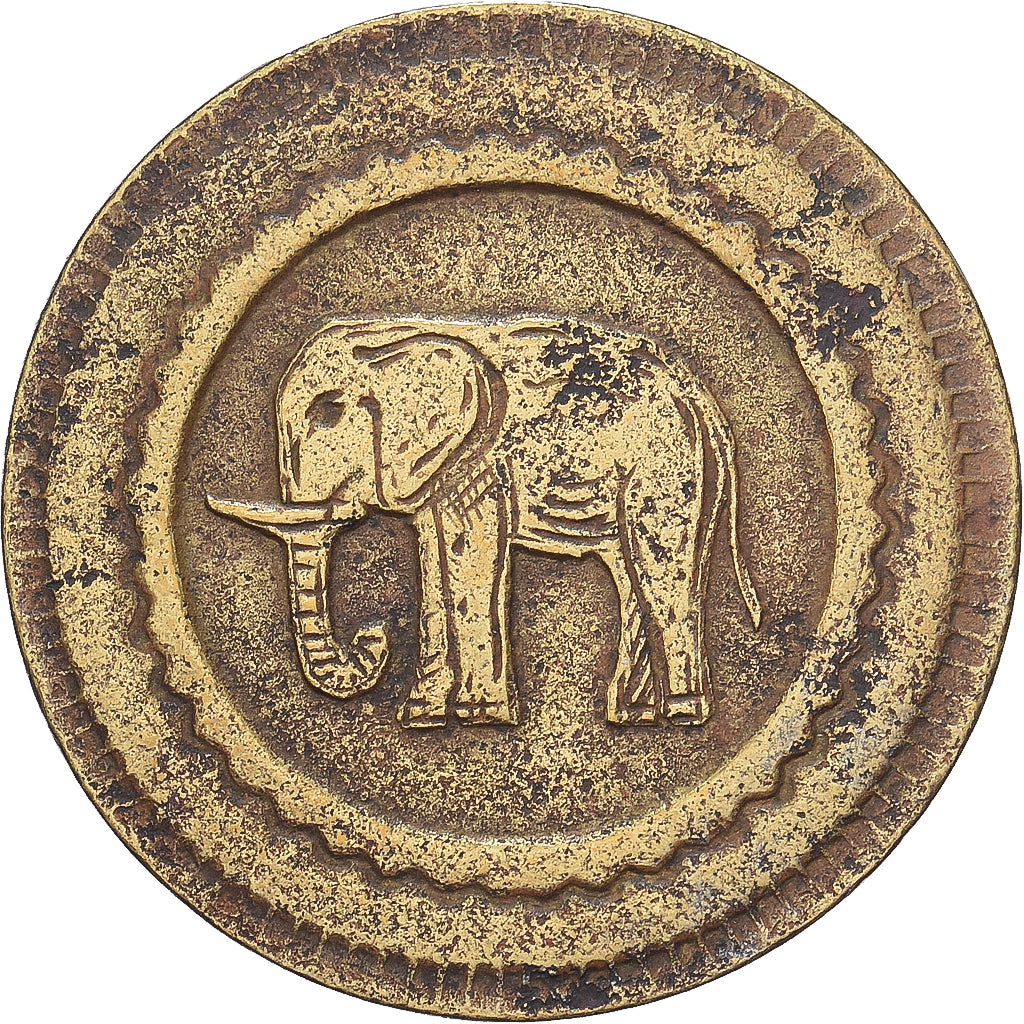 Francja, 20 Centimes, Mosiądz, Eléphant, AU(50-53)