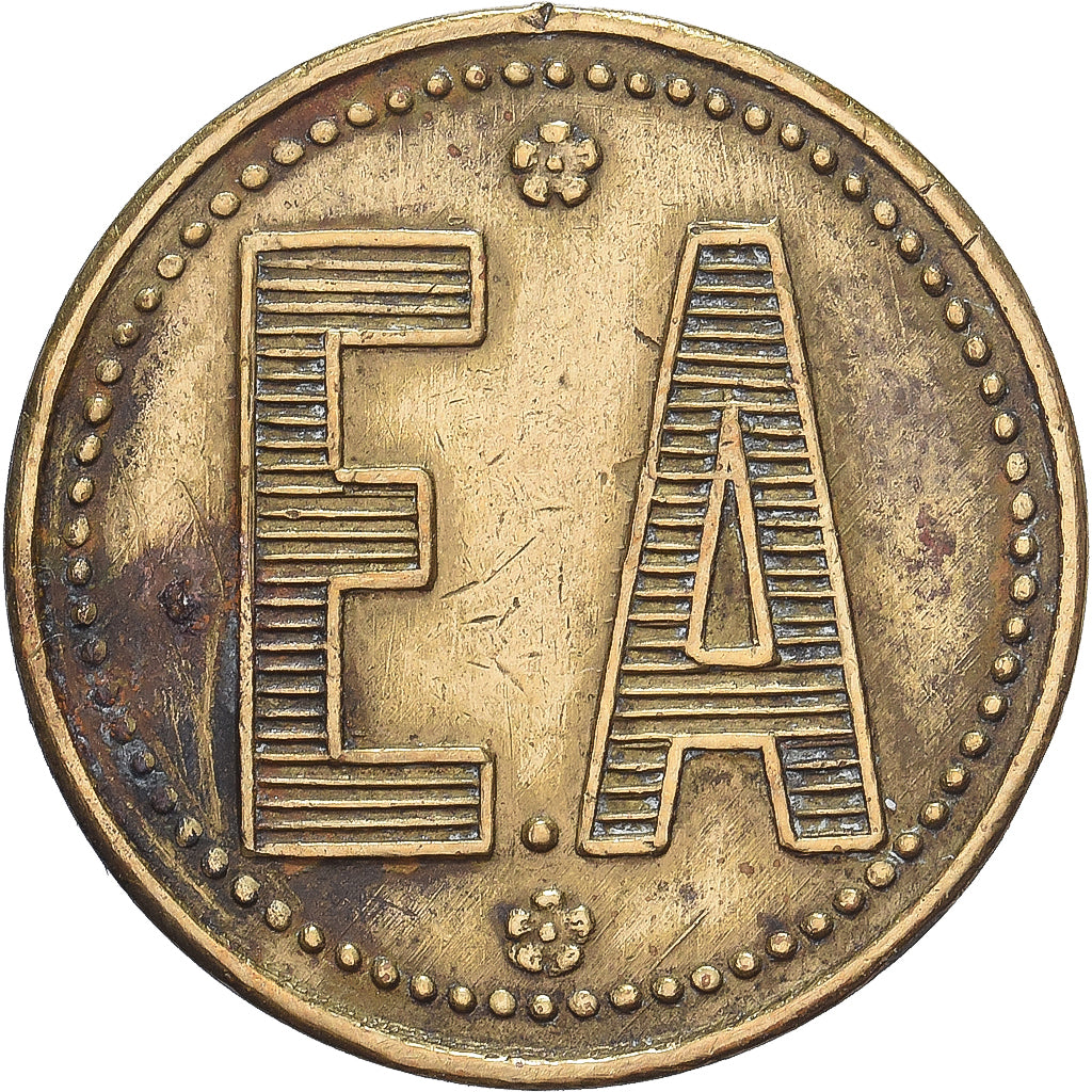 Francja, 10 Centimes, Mosiądz, EA, AU(50-53)