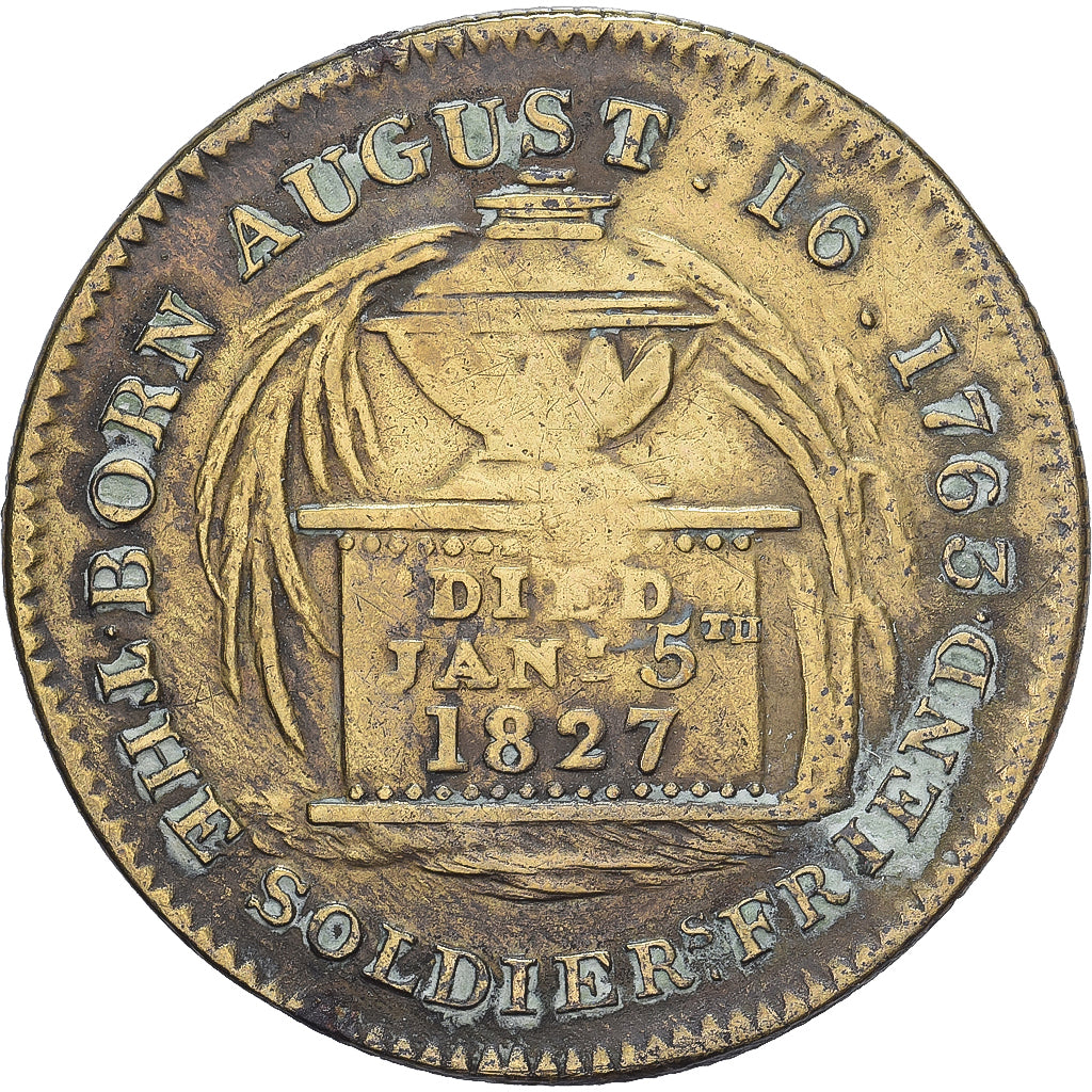 Verenigd Koninkrijk, Token, Frederick Duke of York, 1827, Tin, FR+