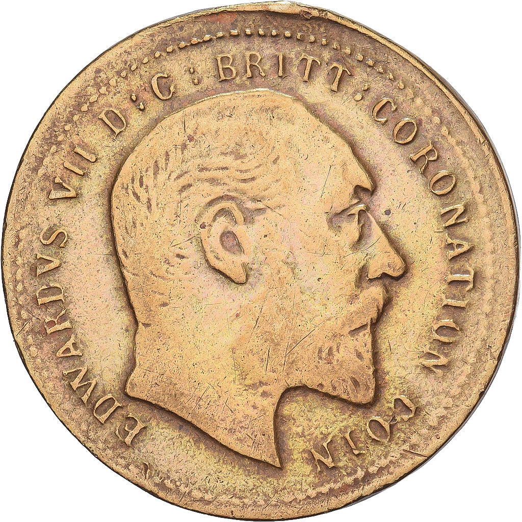 Verenigd Koninkrijk, Token, Edward VII, 1902, Tin, ZF