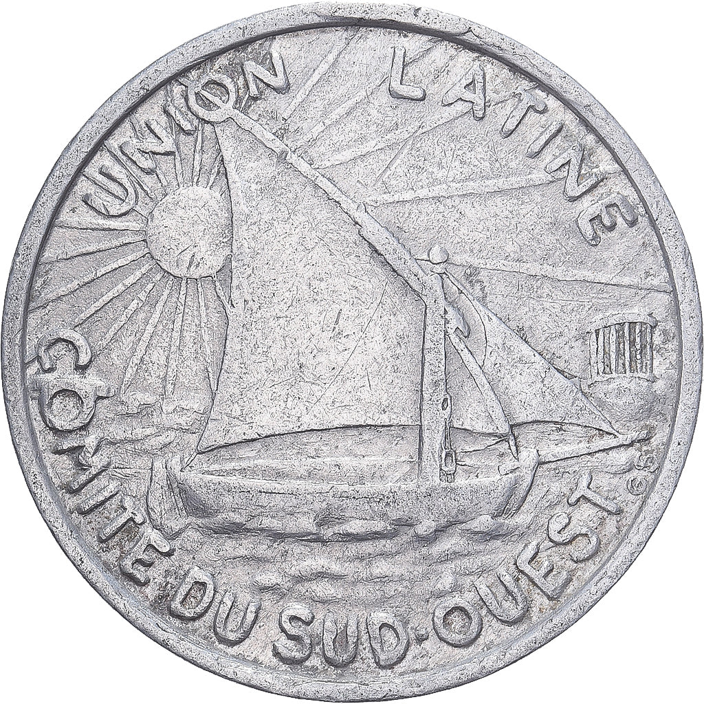 Frankrijk, Token, Union Latine, Comité du Sud-Ouest, 10 Centimes, Toulouse