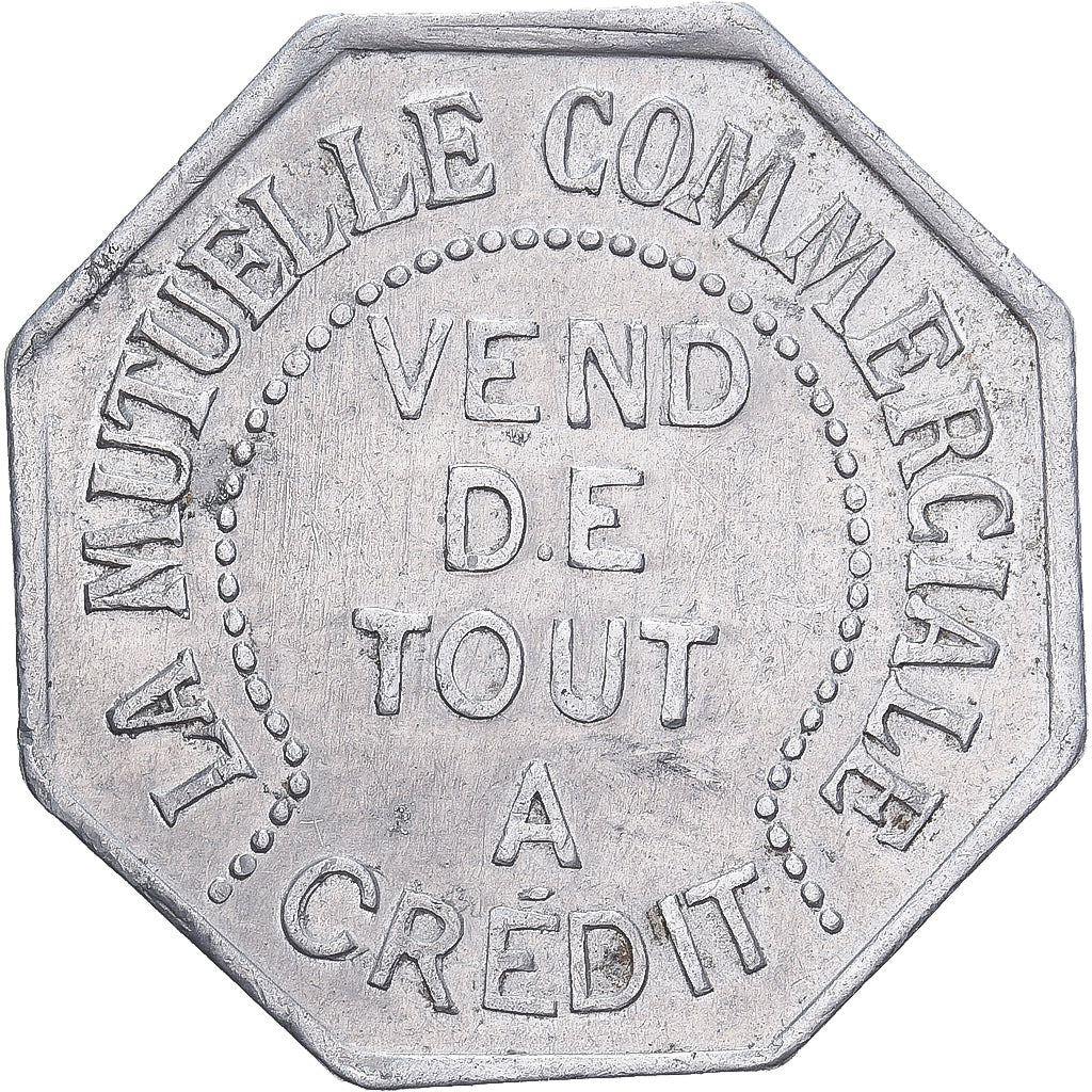 Francia, La Mutuelle Commerciale, Calais, 50 Centimes, BB+, Alluminio