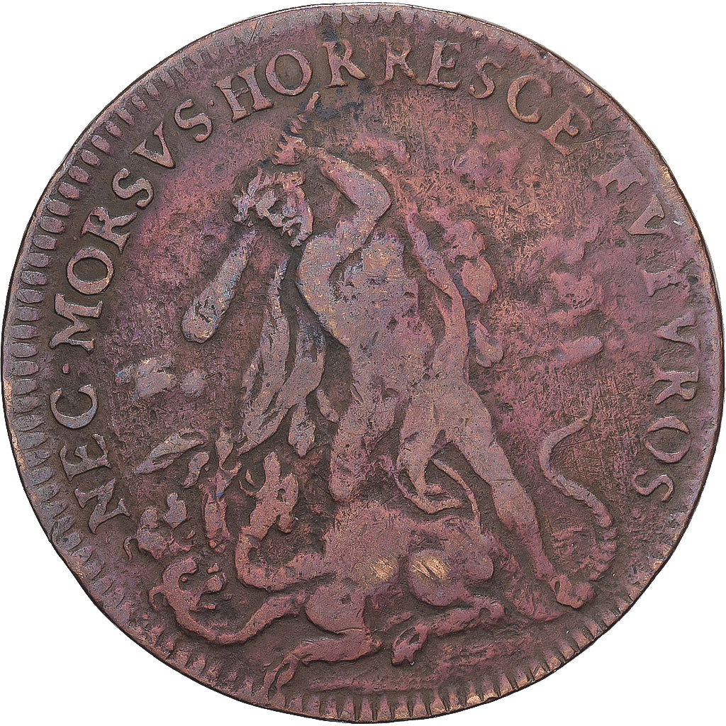 França, Token, Luís XIV, Cobre, F(12-15)