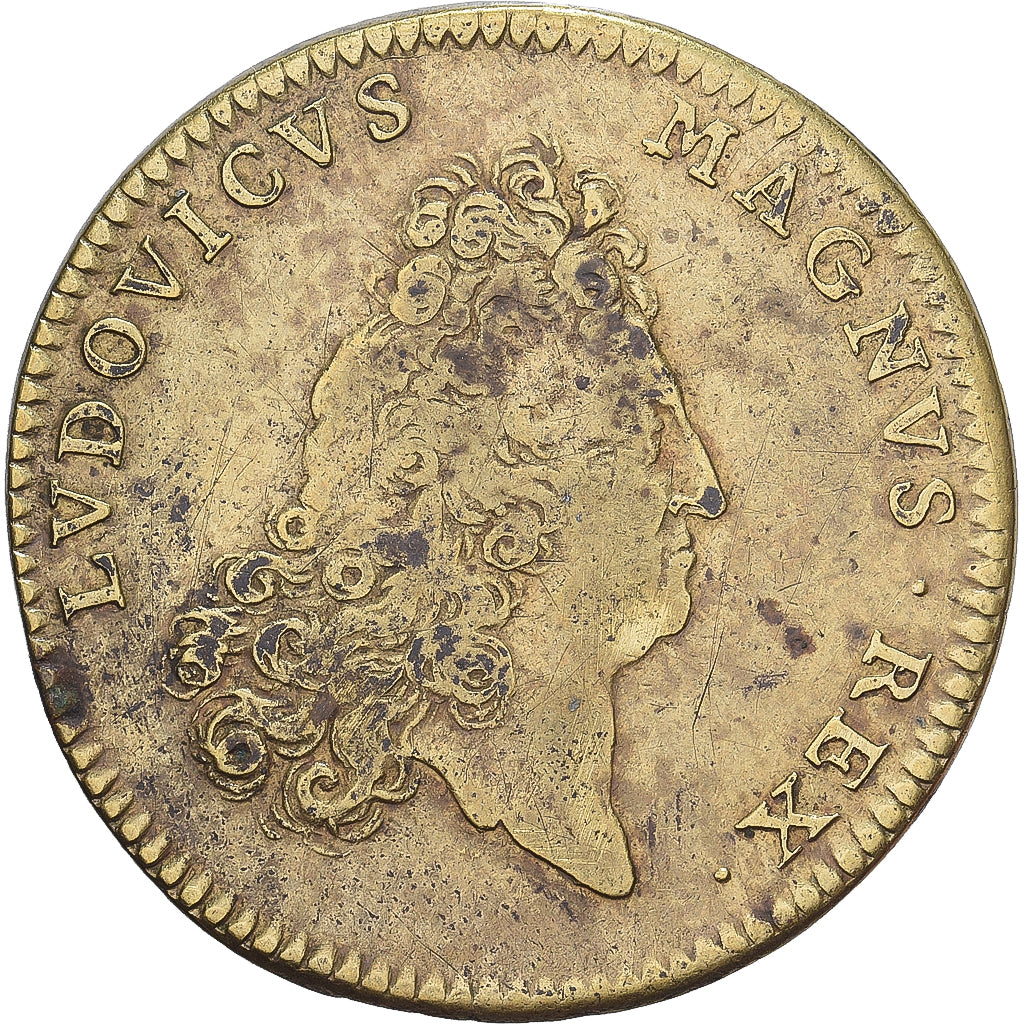 France, Token, Louis XIV Le Grand, Brass, VF(20-25)