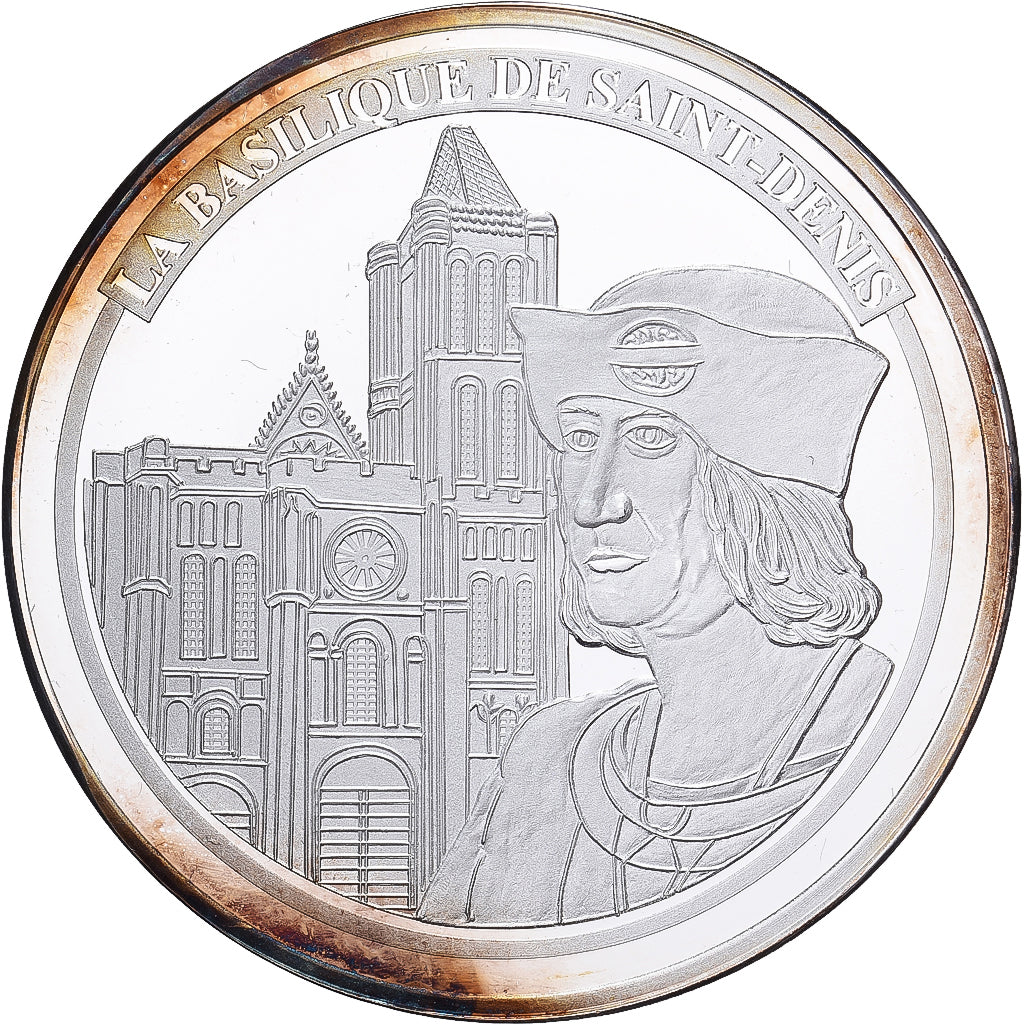 Francja, medal, Cathédrale-basilique de Saint-Denis, Srebro platerowane